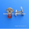 custom metal enamel mascot cufflinks funny, golden cufflink supplier